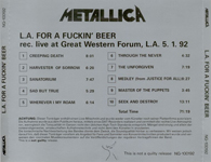 L.A. FOR A FUCKIN' BEER (SILVER COVER)