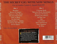 THE SECRET GIG WITH NEW SONGS (BLACK CENTER)